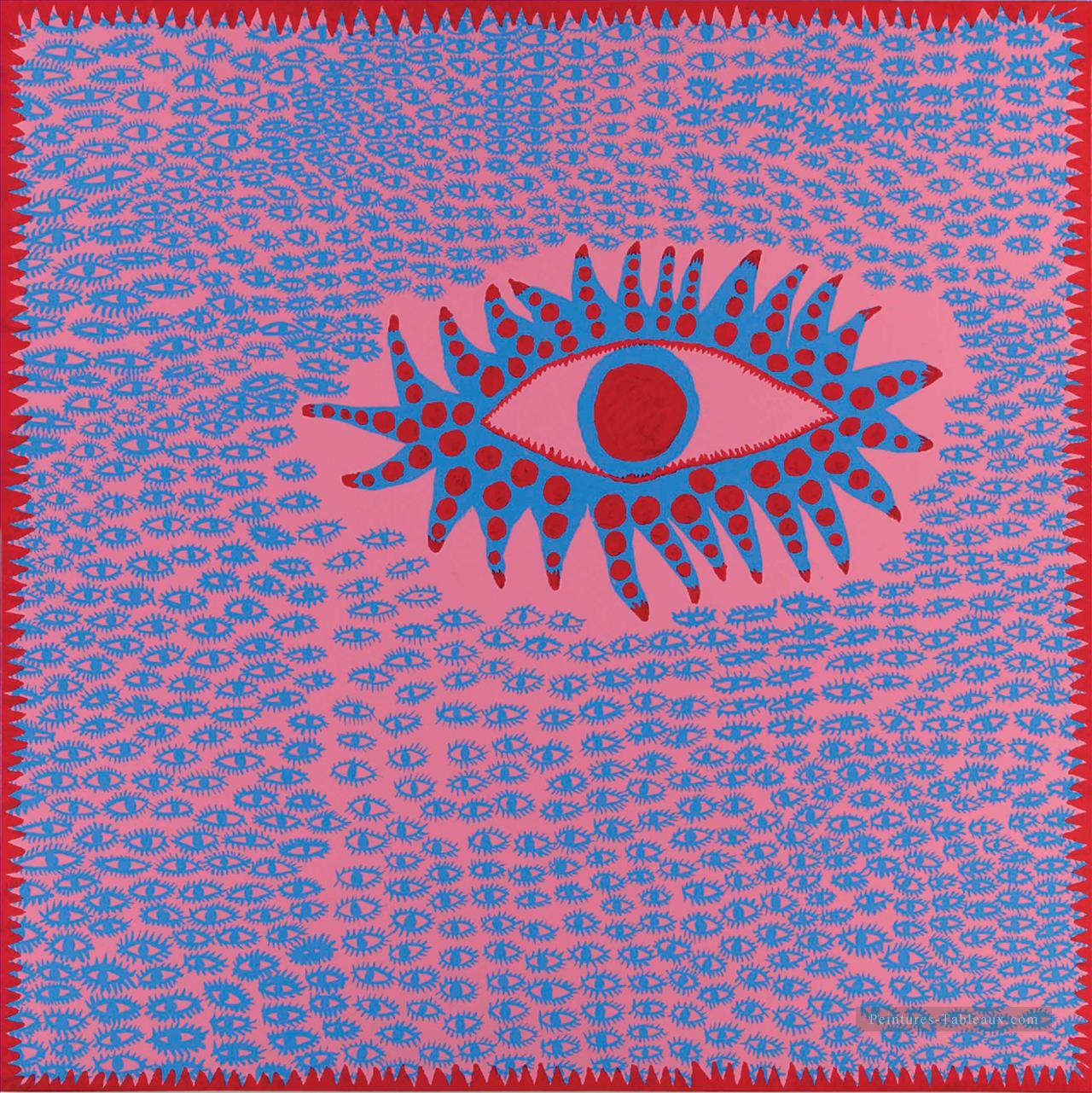 Les yeux accumulés sont chantant 2 Yayoi KUSAMA pop art minimalisme féministe Peintures à l'huile